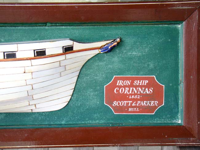 A 20th century  English Ivory Hulled Half Hull Model of the Iron ship 'Corinnas' built in 1852 — image 2